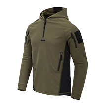 Sudadera táctica HELIKON-TEX Range Hoodie Negro / Verde